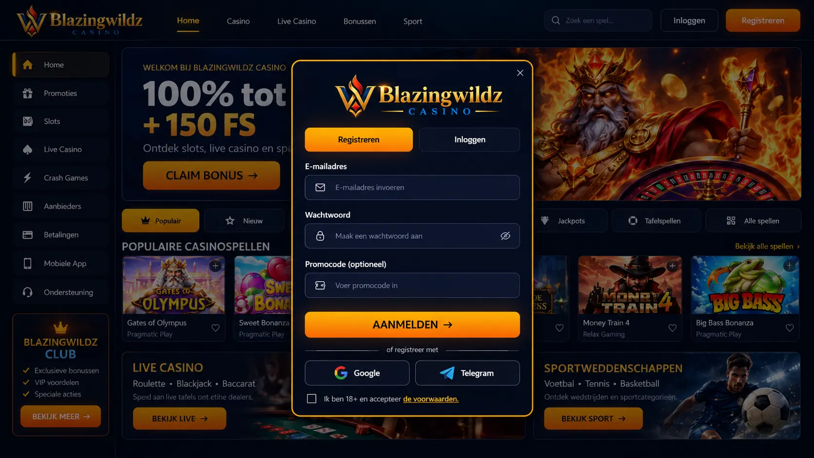 Blazingwildz Casino Nederland: Slots, Live Tafels en Betalen image 2
